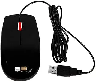 2B (MO16R) Optical wired mouse, Piano finishing - Black/Red