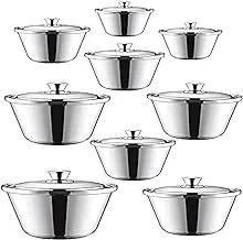 El Dahan conical pot with lid 9 pc - 18 cm :34 cm