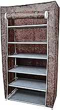 Fabric shoes cabinet, 108 x 60 cm, brown - dsc 0317