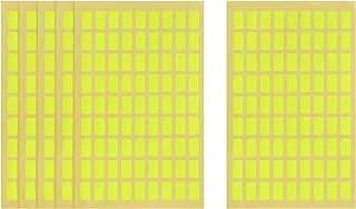 Rectangle Stickers, 6 Sheets, 14x8 mm - Lime