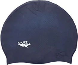 SPURT Granular Silicone Swimming Cap in Zipper Bag Black