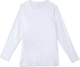 Cool Plain Long Sleeves Round Neck Undershirt for Men