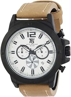 T5 H3488G-B Round Leather Watch for Men