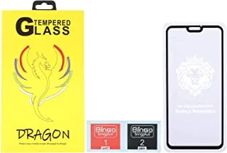 Dragon Anti Fingerprint 5D Tempered Glass Screen Protector for Huawei Y9 2019 - Black and Clear