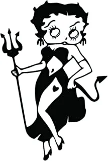 Solo e265 girl car sticker, 15 x 15 cm - black and white