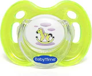 Baby Time Baby Accessories BT151 Silicone round. Soother Candy With a cover No 3 Yellow 1.0 Piece