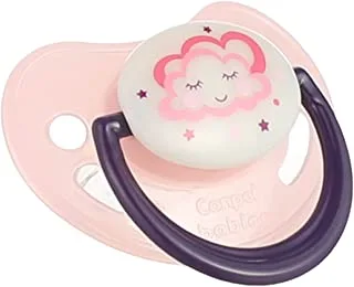 Canpol babies Silicone Orthodontic Soother 6-18m NIGHT DREAMS pink