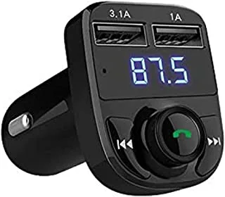 Super bluetooth car kit handsfree set fm transmitter mp3 music player 5v 4.1a dual usb car charger support micro sd card 1g-32g