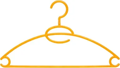 Termo Plastic Clothes Hangers Set, Orange, Purple and Yellow - 10 Pieces