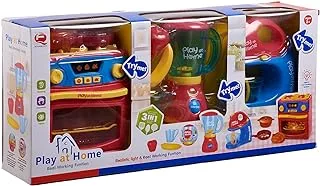 Qun Feng Toys Battery Operated Kitchen Playset for Girls - 3 in 1