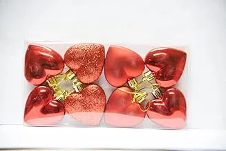 Refela Christmas Decorative Heart Set, 5 Pieces - Red