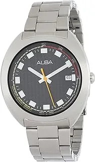 Alba Watch for Men, Automatic Movement, Analog Display, Silver Stainless Steel Strap-AS9K81X1