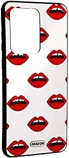 Dragon mirror back cover hard slim creative case red lips desing for samsung galaxy s11, s20 plus - multi color