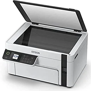 EPSON EcoTank M2120 A4 3-in-1 Monochrome printer, WiFi connected with LCD screen for fast and reliable document printing, white