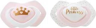 Canpol babies Silicone Symmetrical Soother 6-18m ROYAL BABY 2 pcs pink