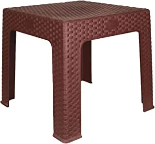 El Helal and Golden star Table Square Rattan Brown