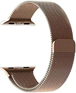 سوار ساعة Milanese Loop لـ 42mm / 44mm Apple Watch ، حزام بديل من الفولاذ المقاوم للصدأ iWatch - ذهبي