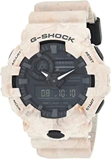 Casio G-Shock Patterned Resin Band Shock-Resistant Analog Digital Watch For Men - Beige