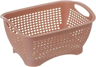 elyassin Large rectangle plastic basket with handle - colors assorted