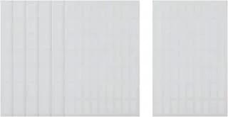 Rectangle Stickers, 7 Sheets, 8x20 mm - White