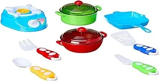 Jishi S-42 Kitchen Cooking Set, 10 Pieces - Multi Color