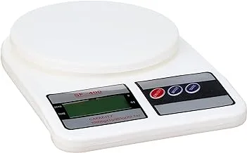 Electronic digital kitchen scale 10kg/1g a timer and clock