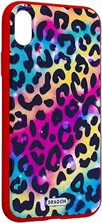 Dragon tpu back cover hard slim creative case coloful design for iphone xr - multi color