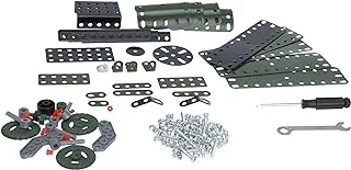 Steam Engine Construction Set For Kids, 338 Pieces - Black and Green