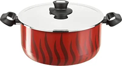 Tefal tempo flame stewpot with handles, size 16 cm, red - 220091016