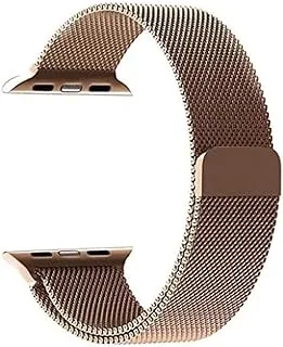 Magnetic milanese loop stainless steel metal band for apple iwatch 42mm/44mm - gold