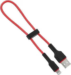 Ivon kx2154 lightning cable for charging and data transfer, 30 cm - red