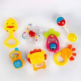 Baby Rattles Bag Set For Babies, Multicolor, With Different Shapes