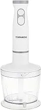 TORNADO Hand Blender 500 Watt, Stainless Steel Whisk, White HB-500T