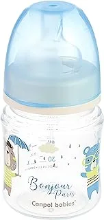 Canpol babies Anti-colic Wide Neck Bottle 120ml PP Easy Start BONJOUR PARIS_blu