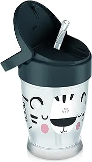 LOVI Cup with Straw JUNIOR 250ml Salt&Pepper