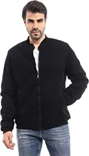 Andora mens Solid Mock Neck Jacket - Gray Jacket