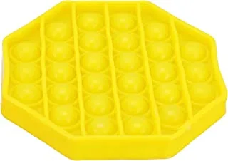Push pop it bubble fidget sensory silicone toy - octagon shape yellow