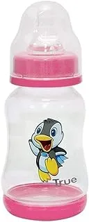 True baby standard plastic feeding bottle, 125 ml(0+) month - pink(BPA free)