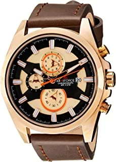 Naviforce Watch for Men, Automatic Movement, Analog Display, Brown Leather Strap-7503456001529