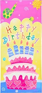 Birthday cake printed party banner, 68 x 150 cm - 8501r