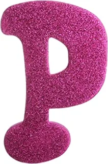 P-shaped glittery eva foam large letter - pink