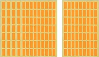 Apple rectangle stickers, 6 sheets, 20x8 mm - orange