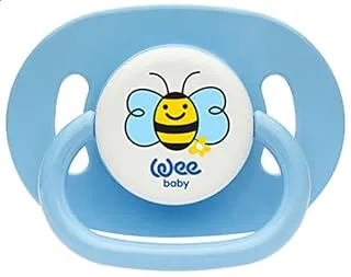 Wee baby bee printed orthodontic soother, blue - number 3