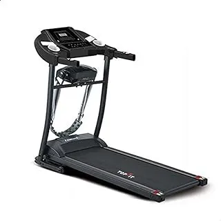 Top Fit MT-333MS Digital Multi-Function Treadmill with Massage Belt, 59 x 105 cm, 120 Kg - Black