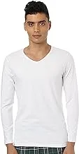 Cool Mens Cotton Stretch undershirt Long Slevees V Neck Base Layer Top (pack of 1)