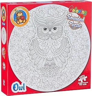 Owl rounded mandela coloring - 240 pcs