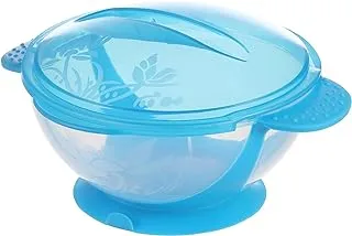 Safari Feeding Bowl with Lid and Spoon for Babies - Blue