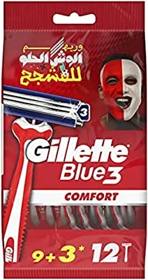 Gillette Blue3 Comfort Men's Disposable Razors : 9+3 Razors