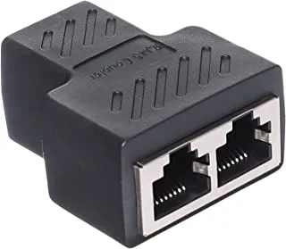 Keendex 1952 2x1 port network connector - black