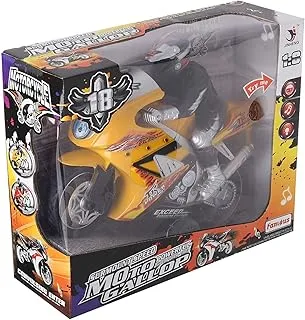 Jinheng TBG04466 1838-2 Surmount Speed Racing Motorcycle Toy - Yellow